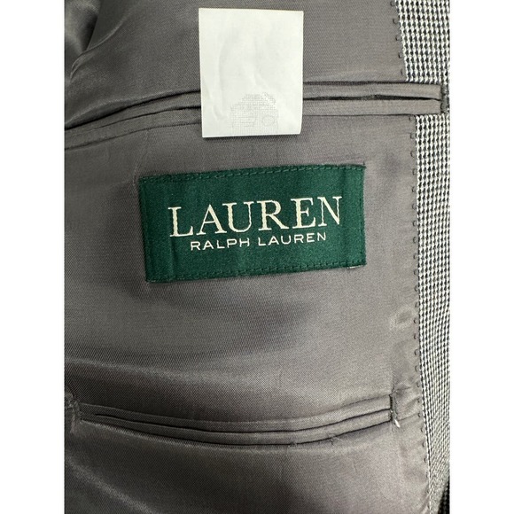 VTG LRL Lauren Ralph Lauren Green Label 40R Sport Jacket Blu/Gry Check Gorgeous - Picture 7 of 9